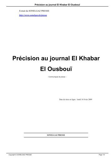 TÉLÉCHARGER JOURNAL ELKHABAR ALGERIE JOURNAL ELKHABAR ALGERIE TÉLÉCHARGER